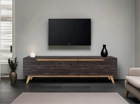 Stolik pod telewizor Dita Black and Walnut