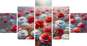 Obraz - Pole maków (125x70 cm)