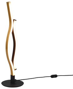Design tafellamp zwart met goud incl. LED dimbaar - BlazeDesignerski Oswietlenie wewnetrzne