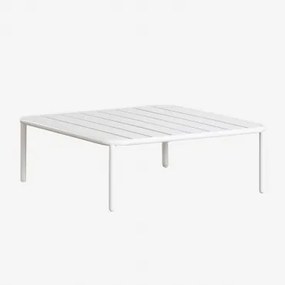 Square 90x90 Cm Garden Coffee Table In Roubly Steel Gardenia Biel - Sklum