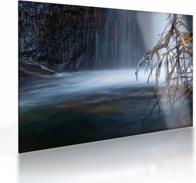 Obraz na szkle zimowej laguny (70x50 cm)