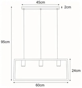 Industrialna lampa wisząca nad stół - S099-Natsa