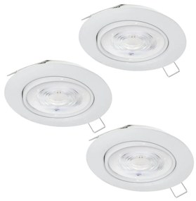 Eglo 901756 - ZESTAW 3x LED Oprawa wpuszczana FAVAZZINA 1xGU10/4W/230V biała