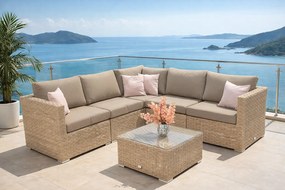 Zestaw rattanowy MALIBU dla 5 osób (cappuccino)