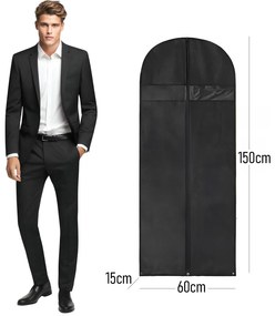 Pokrowiec na ubrania, odzież Baggi Long150x60x15 cm 1 szt. czarny