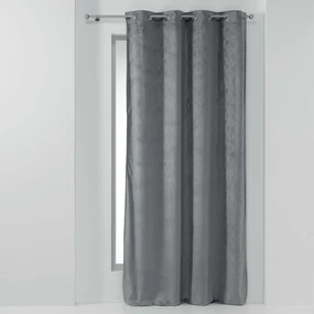 Szara aksamitna zasłona 140x280 cm Adrina – douceur d'intérieur