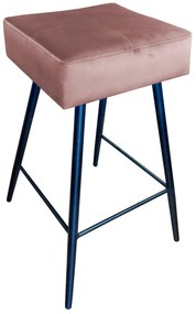 Hoker MAX krzesło barowe tkanina Welur podstawa metalowa