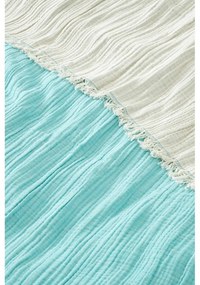 Turkusowa narzuta muślinowa 170x250 cm Muslin – Mijolnir
