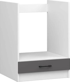 Szafka kuchenna pod AKORD piekarnik S60 system OLIWIA Biała 60 cm 1 drzwi kolor Grafit Szary mat 1 półka 60x55x82 cm