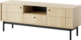 Szafka RTV stojąca GIAPPONESE 153,5 cm do Salonu pod Telewizor 1 Szuflada - Dąb