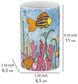 Ceramiczny kubek na szczoteczki do zębów Rollin'Art Ocean Life – Wenko