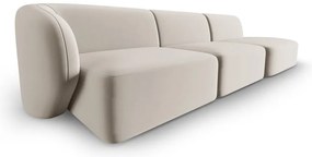 Beżowa aksamitna sofa lewostronna 311 cm Paolo – Milo Casa