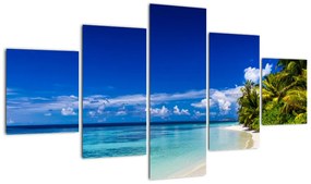 Obraz tropikalnej plaży (125x70 cm)