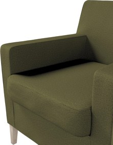 Pokrowiec na fotel Karlstad kolor zielony tkanina strukturalna