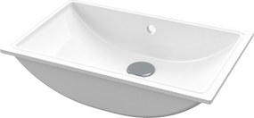 Massi Umywalka podblatowa  prostokątna biała z konglomeratu RONA Square 51 cm | Różne kolory