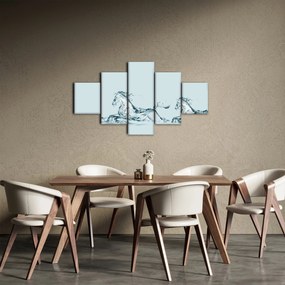 Obraz - Konie z kropli wody (125x70 cm)