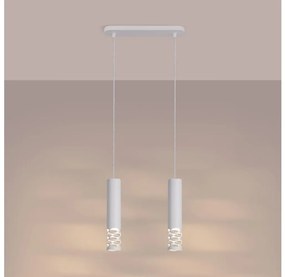 Sollux SL.1692 - Żyrandol na lince LIRO 2xGU10/10W/230V biały