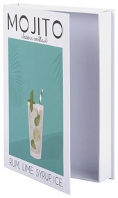 Biało-zielony papierowy pojemnik dekoracyjny 18x4x25 cm Mojito – PT LIVING