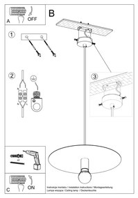 Biała lampa wisząca ø 40 cm Livago – Nice Lamps