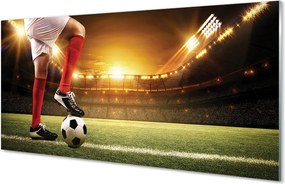 Szkło do Kuchni na Ścianę Nogi Piłkarza na Stadionie