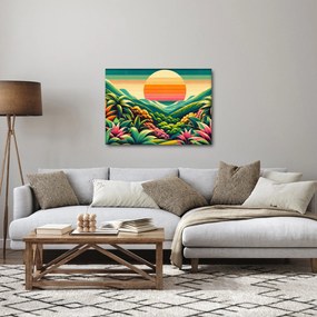 Obraz - Kolorowy zachód słońca (70x50 cm)