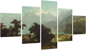 Obraz - Albert Bierstadt, Lake Lucerne, reprodukcje (125x70 cm)