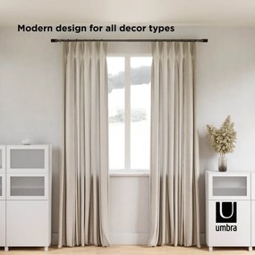 Stalowy regulowany karnisz 183 - 366 cm Blok – Umbra