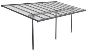 Pergola przyścienna z aluminium 18,8 m² ALVARO - kolor antracytowy
