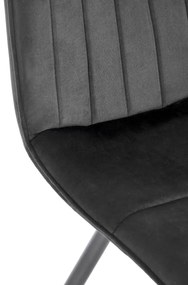 Krzesło tapicerowane K521 VELVET czarne HALMAR