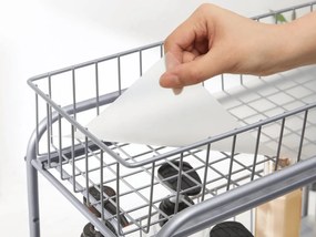 Organizer z wysuwanymi koszami SOLIDO do układania w stos, szary