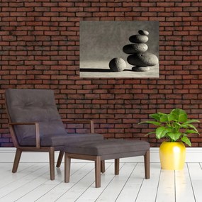 Obraz na szkle - Szare kamienie (70x50 cm)