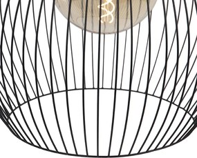 Designerska okrągła lampa wisząca czarna 50 cm - Dos