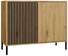 Komoda na nóżkach z ryflowaniem dąb artisan  Z9-K48