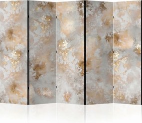 Parawan pokojowy 5-częściowy 225x172 Dwustronny dekoracyjny glamour Beżowy Złota Patyna