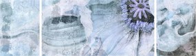 Obraz - Kwiatowy fresk na ceglanej ścianie (170x50 cm)