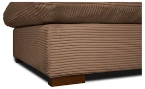 Jasnobrązowy sztruksowy puf Comfy – Scandic