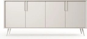 Komoda VERA 186 cm 4D Kaszmir – Nowoczesna Komoda na Metalowych Nogach do Salonu z Cichym Domykiem Styl Loft Glamour