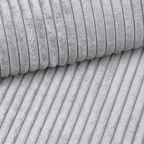 Jasnoszara rozkładana narożna sofa SORELA CORD, dwustronna + 2 poduszki gratis