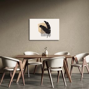 Obraz - Abstrakcja z tropikalnymi liśćmi N⁰4 (70x50 cm)