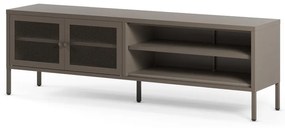Szara metalowa szafka pod TV 160x50x35 cm Fayna – Marckeric