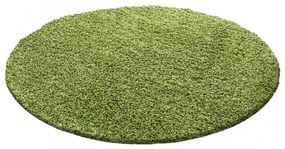 Dywan shaggy zielony 200 cm x 200 cm koło