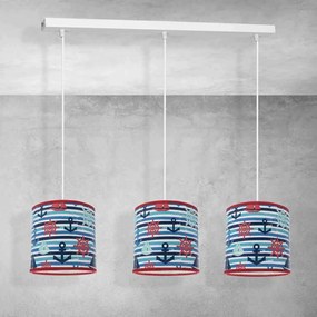 Lampa sufitowa, potrójna, dziecięca, marynarska MARINE 3xE27