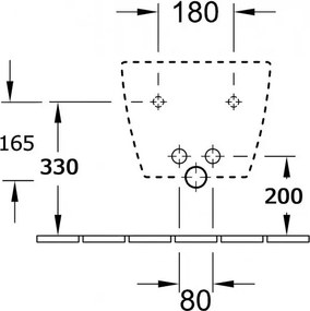 Bidet ścienny wiszący CH2019V