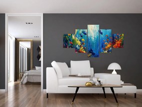 Obraz - Malowanie podwodnego świata (125x70 cm)