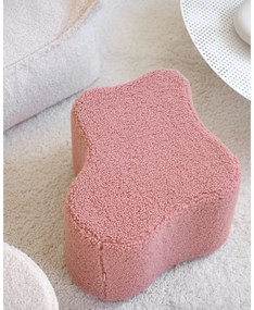 Różowy puf dziecięcy z materiału bouclé Cloud – Wigiwama
