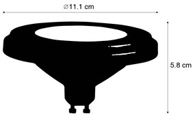 Zestaw 5 żarówek LED GU10 AR111 8W 750 lm 3000K