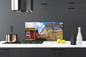 Panel Szklany Osada nad Górskim Jeziorem