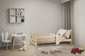 Łóżko dziecięce MOON 80 x 160 cm, sosna Stelaż: Ze stelażem listwowym elastycznym, Materac: Materac EASYSOFT 10 cm