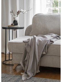 Beżowy sztruksowy szezlong (prawostronny) Chic Charlotte – Miuform