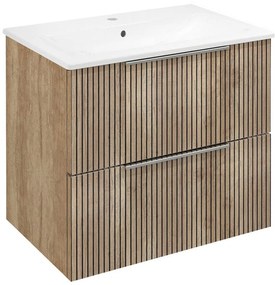 Wisząca szafka bez umywalki w dekorze dębu w naturalnym kolorze 58x54 cm Cirasa – Sapho